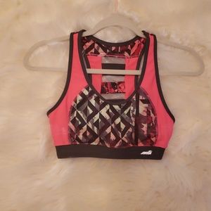 Pink sports bra